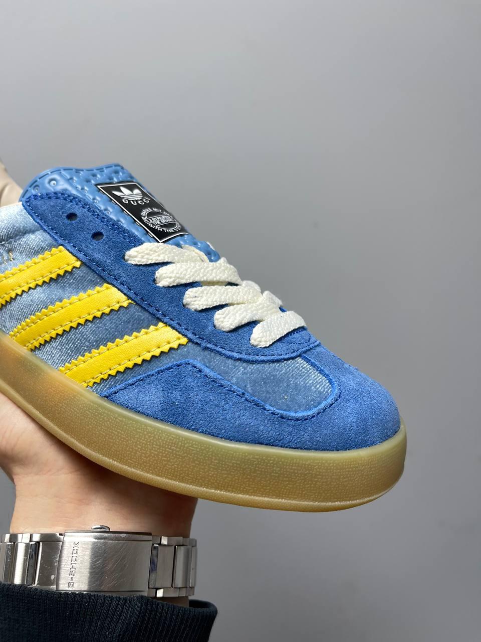 Adidas Gazelle x Gucci Blue Yellow