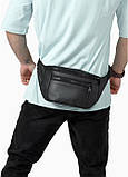 Шкіряна сумка на пояс Sambag Tirso MKH чорна, фото 5