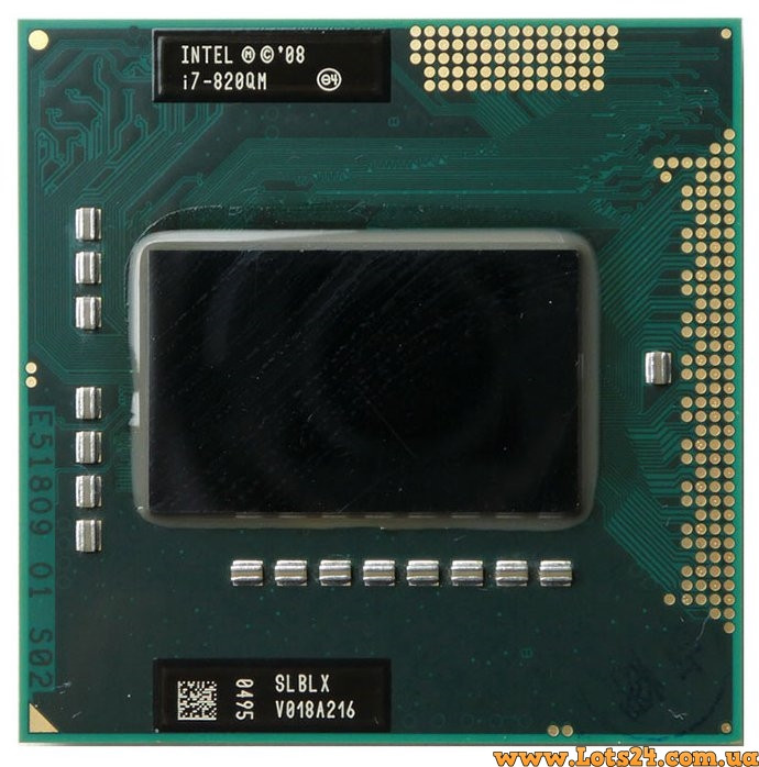 Чотирьохядерний процесор Intel Core i7 820QM 4x 3.067 GHz 8MB 45W Socket G1 SLBLX процессор для ноутбука
