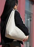 Жіноча сумка Sambag HOBO L сірий шовк, фото 2