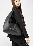 Жіноча сумка Sambag  HOBO L бо чорна, фото 8