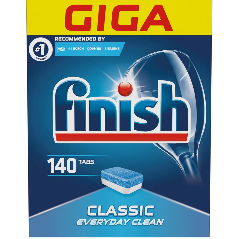 Засіб Finish Classic 140 капсул для посудомийних машин