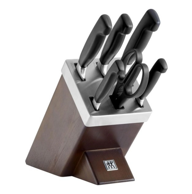 Набір ножів Zwilling Four Star 7 предметів із самозаточуванням коричневий