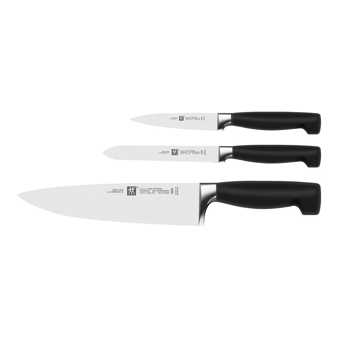Набір ножів Zwilling Four Star 3 предмета чорний