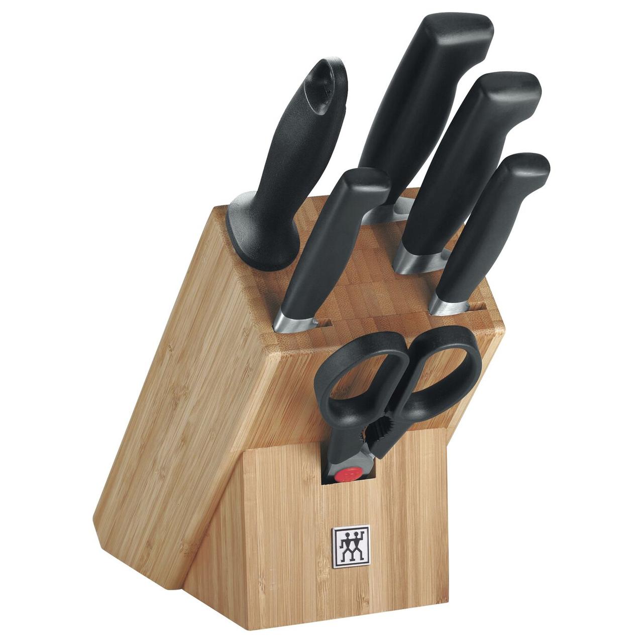 Набір ножів Zwilling Four Star 7 предметів з підставкою коричневий