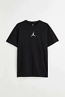 Черная футболка Jordan Minimal Logo футболки Джордан унисекс бирка