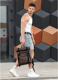 Чоловічий рюкзак ролл Sambag  RollTop LTT шоколадний, фото 3