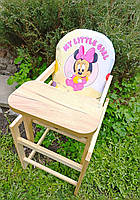 Детский деревянный стульчик для кормления, стульчик-трансформер "My little girl".