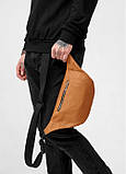 Шкіряна сумка на пояс бананка Sambag Tirso Max руда, фото 6