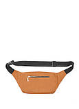 Шкіряна сумка на пояс бананка Sambag Tirso Max руда, фото 9