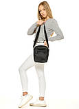 Жіноча сумка через плече мессенджер Sambag SKN чорний, фото 3