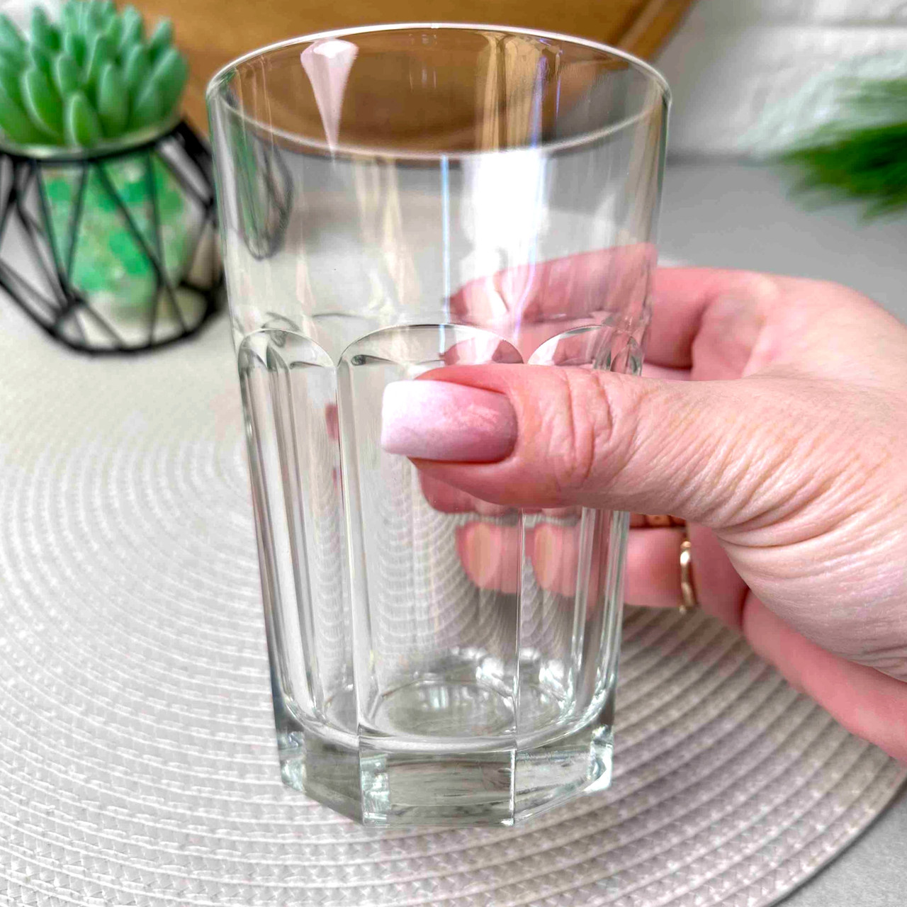 Висока склянка з гранями 420мл Касабланка Uniglass Marocco