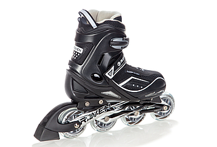 Регульовані роликові ковзани RAVEN Total Black 43-46 чорні, фото 5