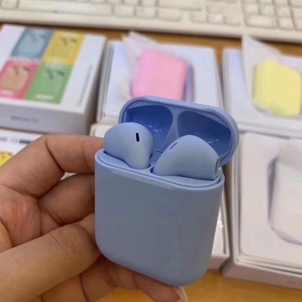 Бездротові навушники inPods i12 блакитні 5.0 Bluetooth сенсорні + Чохол у Подарунок! Аїрбос AirPods