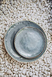 Тарілка обідня керамічна блакитно-фіолетова Волошка 20.5 см