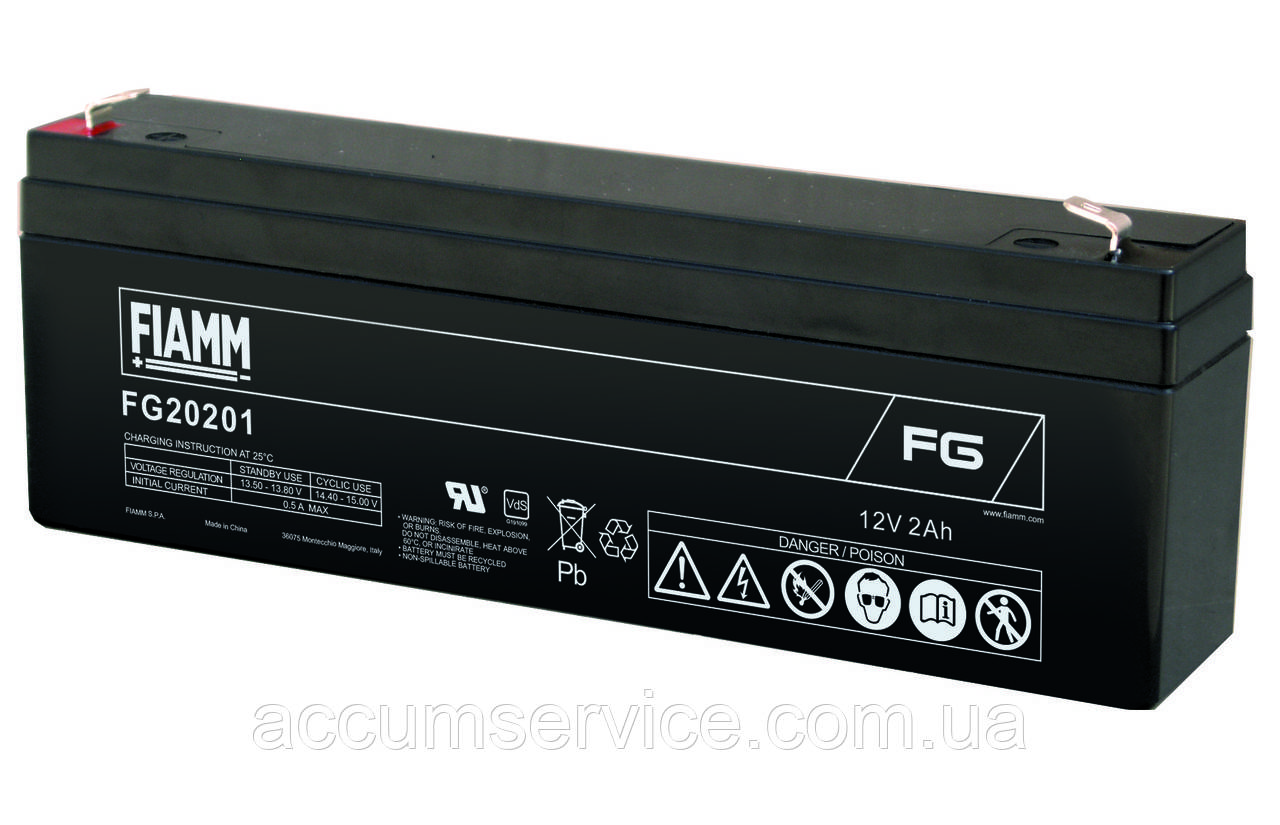 Акумулятор FIAMM FG 20201 — 12 V 2 Ah