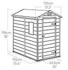 Пластиковий сарай розбірний Keter "MANOR" 4х6 бежевий (17197126), фото 3