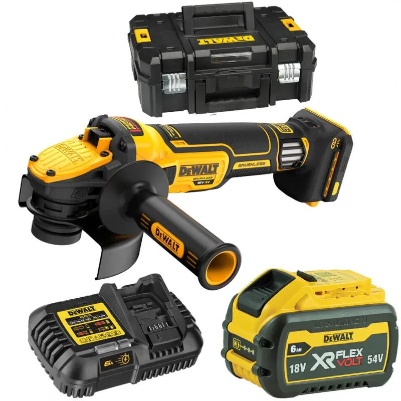 Шліфмашина кутова-болгарка акумуляторна безщіткова DeWALT DCG409VST1