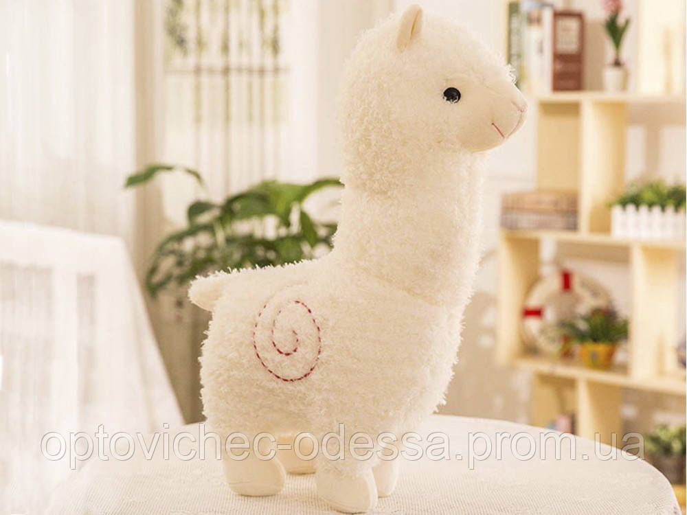 Плюшева іграшка Альпака 25 см  Білий Хіт продажу!