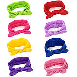 Пов'язка бантик на голову, Солоха мікс кольорів, фото 2