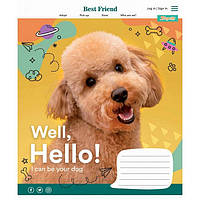 Зошит шкільний 1Вересня 12 аркушів лінія Well, Hello! (25)