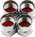 Захисні металеві ковпачки на ніпель у стилі хром з логотипом Audi, фото 3