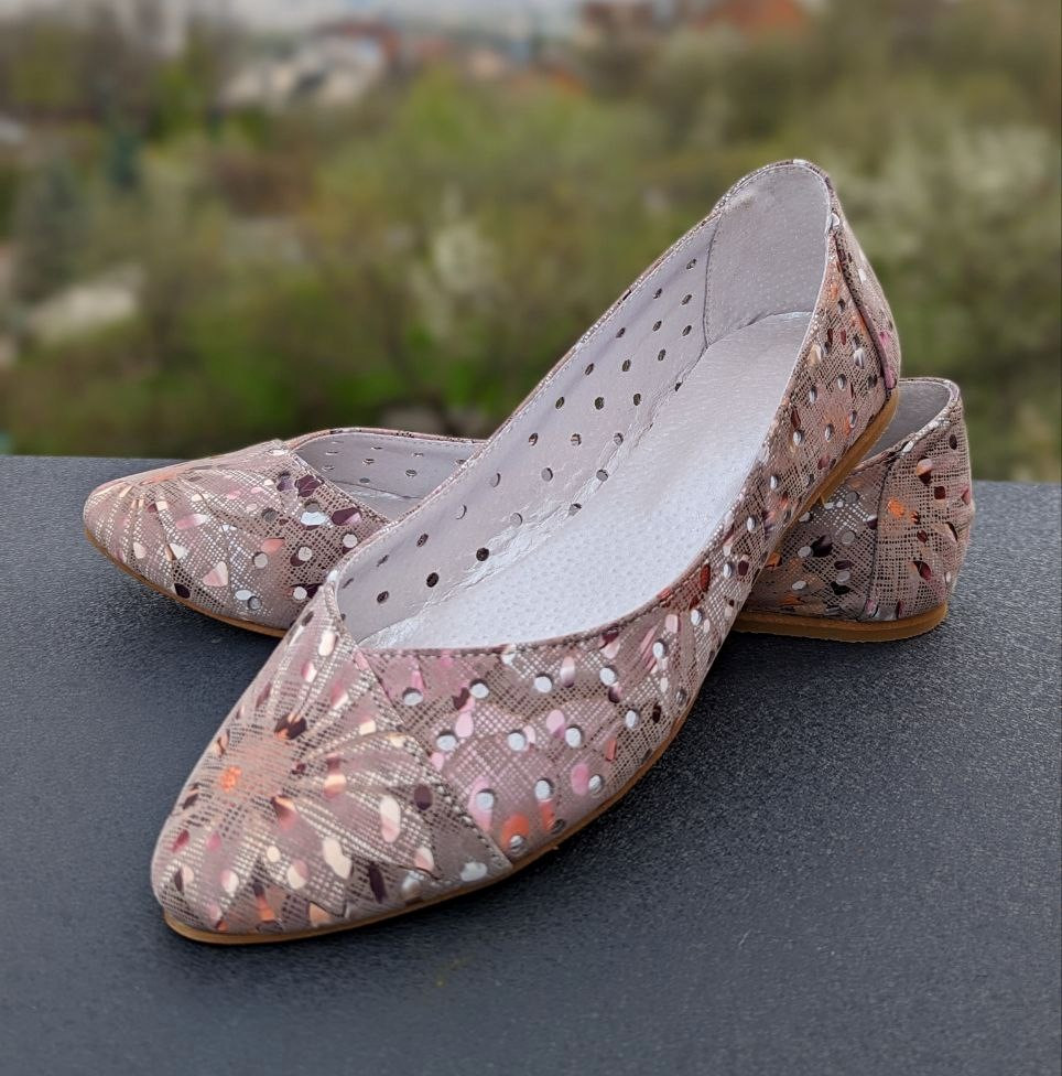 STTOPA Розміри 41-44. Балетки літні великі розміри з натуральної шкіри. 166-4144-1 Кольорові, фото 1