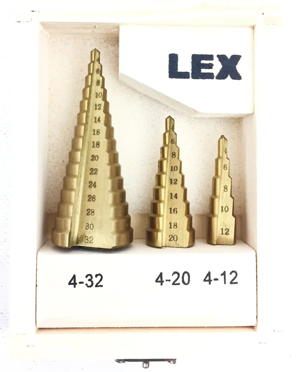 Ступеневі свердла LEX 3шт, фото 1