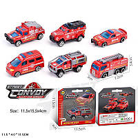 Машина металева, 6 видів, планшет 11,5*4*11,4см (576шт/2)