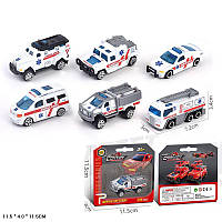 Машина металева, 6 видів, планшет 11,5*4*11,4см (576шт/2)