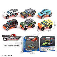 Машина металева, 6 видів, планшет 11,5*4*11,4см (576шт/2)