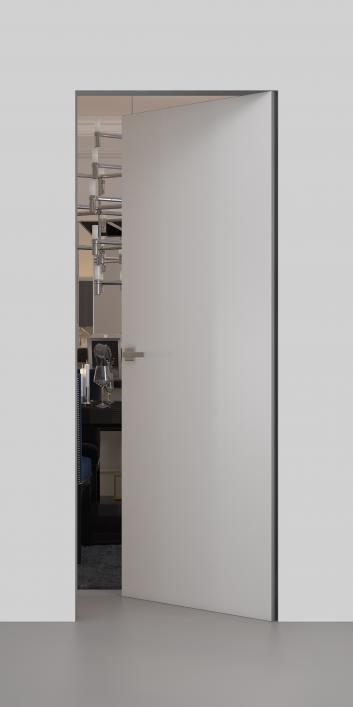 Двері прихованого монтажу iDoors Prime-AL Папа Карло з алюмінієвим торцем