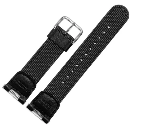 Ремінець для годинника CASIO SGW-100B-3 SGW-100 SGW-100-1 SGW100 SGW-100-1VEF нейлон шкіра Чорний (KG-7873)
