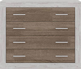 Комод KOM4S у спальню/вітальню Сара з ДСП Gerbor сосна каньйон / дуб сонома трюфель