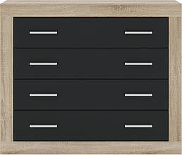 Комод KOM4S у спальню/вітальню Сара  з ДСП Gerbor  дуб сонома / антрацит