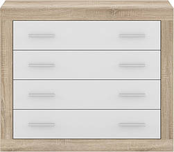 Комод KOM4S у спальню/вітальню Сара  з ДСП Gerbor  дуб сонома / нiмфея альба
