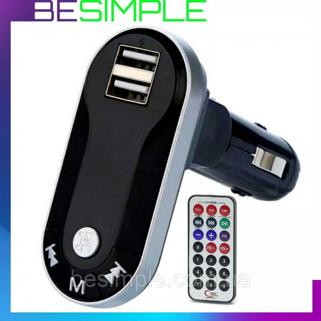 FM-модулятор для авто CM i9 + пульт / ФМ трансмітер c mp3 плеєром та Bluetooth / FM модулятор у прикурювач