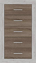 Комод KOM5S у спальню/вітальню Сара з ДСП Gerbor сосна каньйон / дуб сонома трюфель