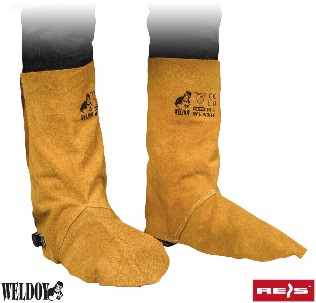 Шкіряні зварні щитки для гомілки WY-NNB Y UNI (14"), фото 1