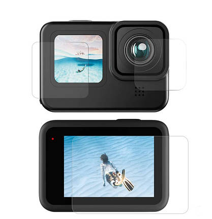 Захисне скло для екрану і об'єктив з загартованого скла для GoPro 9/10/11 TELESIN GP-FLM-901, фото 1