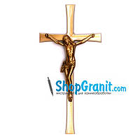 Крест с распятием греко католический 25*12см Filomat из латуни, бронзы для памятников