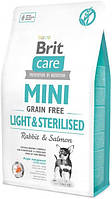 Сухий корм для собак мініатюрних порід з надмірною вагою або стерилізованих Brit Care Mini Light & Sterilised