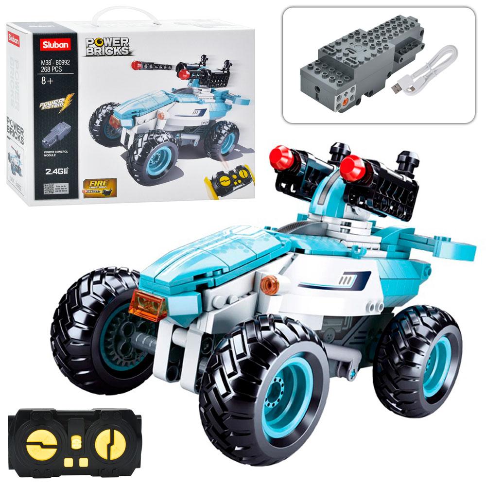 Конструктор SLUBAN M38-B0992 радіокер.2.4G, акум., позашляховик, стріляє,268дет.,USB,кор.,38-28-10см, фото 1