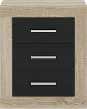 Тумба приліжкова KOM3S в спальню Сара Gerbor Дуб сонома/Антрацит
