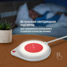 Зарядний пристрій ColorWay Qi Fast Charger (10 W)& LED bedside lamp (CW-CHW20Q-WT)