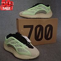 Мужские белые кроссовки Adidas Yeezy 700 V3 Azael, светятся во тьме