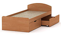 Односпальная кровать с ящиками 90+2 ольха Компанит, кровать для спальни