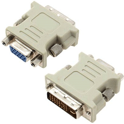 Адаптер / перехідник DVI-D 24+1 - VGA для сумісних відеокарт з функцією декодування