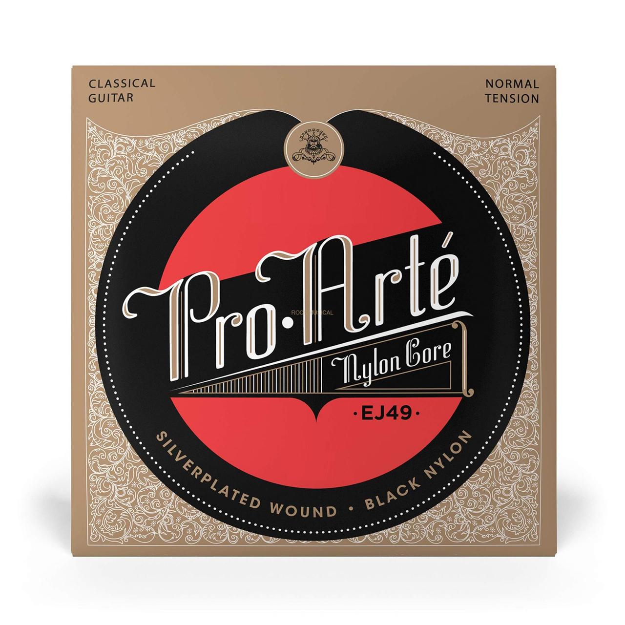 Струни D'addario EJ49 для класичної гітари (чорний нейлон) NORMAL TENSION
