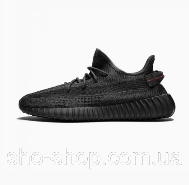 Кросівки Adidas Yeezy 350 V2 Black Reflective (Реф шнурки)
